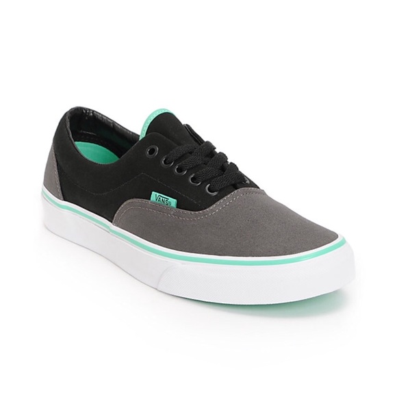 Vans Shoes - vans charcoal, black & mint sneakers